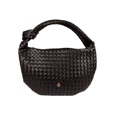 Black Basketweave Purse - Knot Handle- Simply Southern