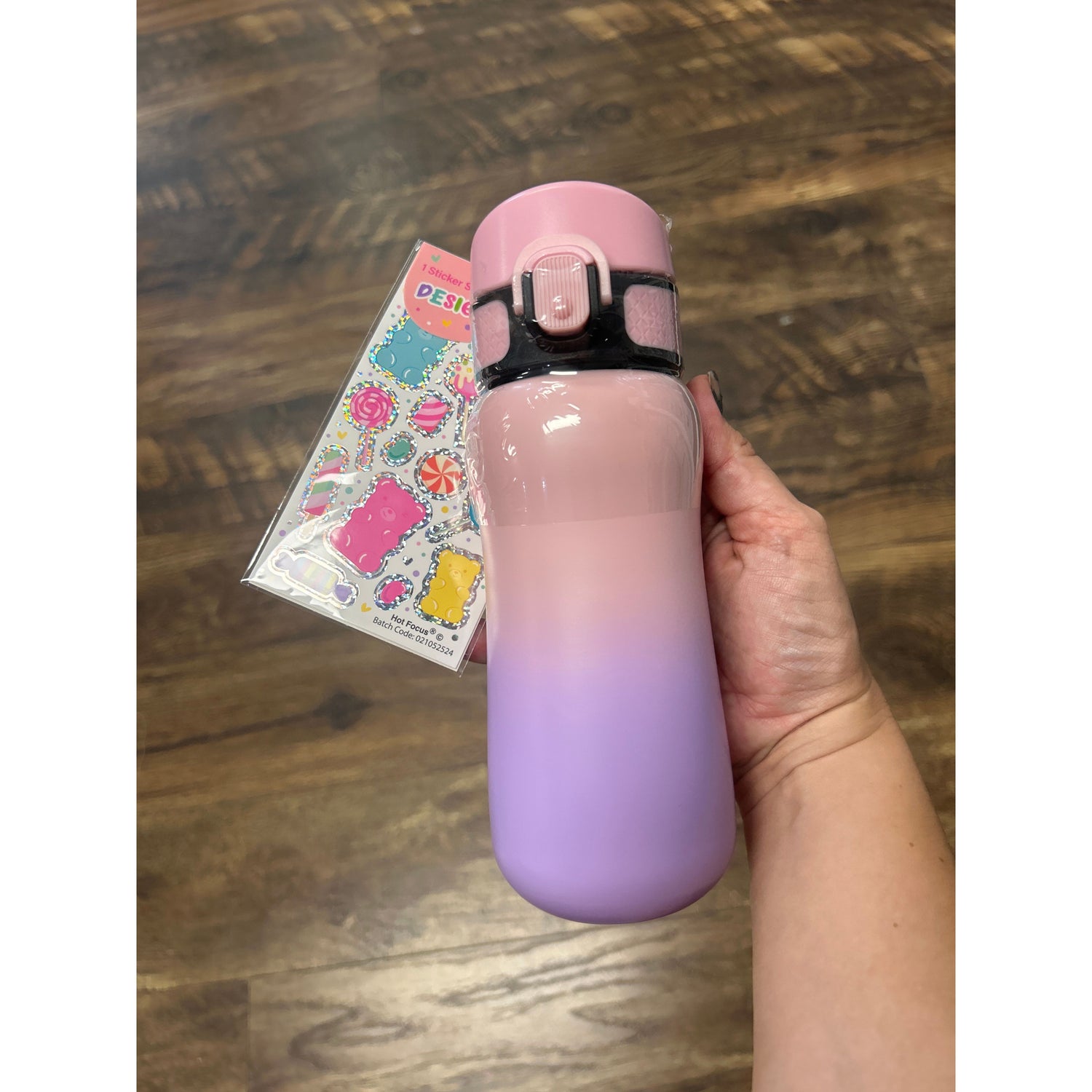 Pink/Purple Ombre Stylish Stainless Steel Water Bottle (12 fl oz) - Hot Focus