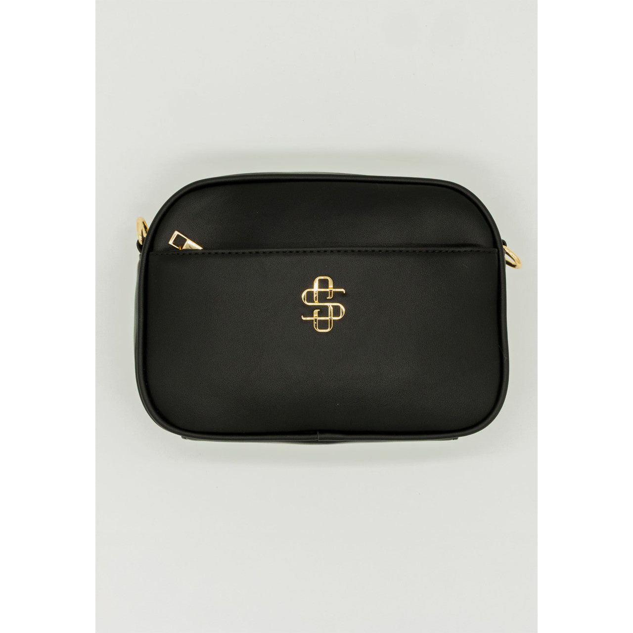Ibza Leather Clutch Crossbody Black - Simply Southern