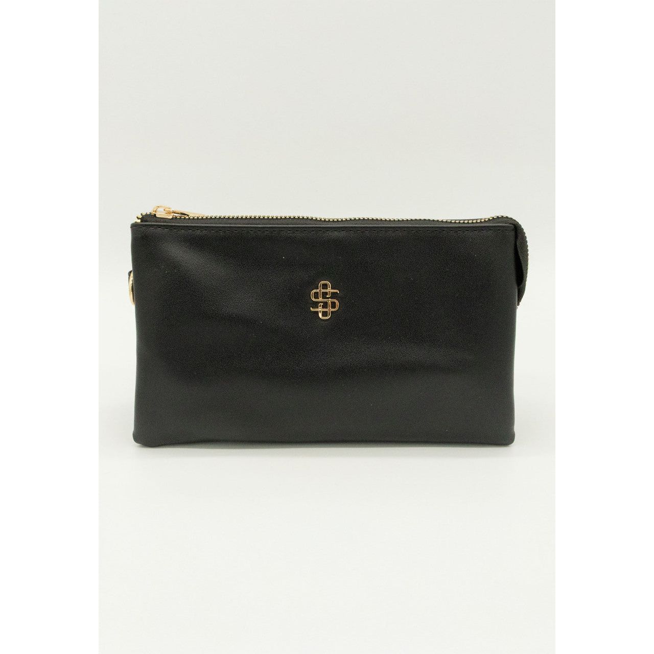 Tuscan Leather Crossbody- Black- Simply Southern