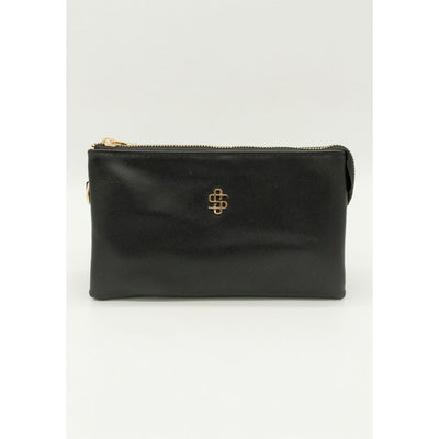 Tuscan Leather Crossbody- Black- Simply Southern