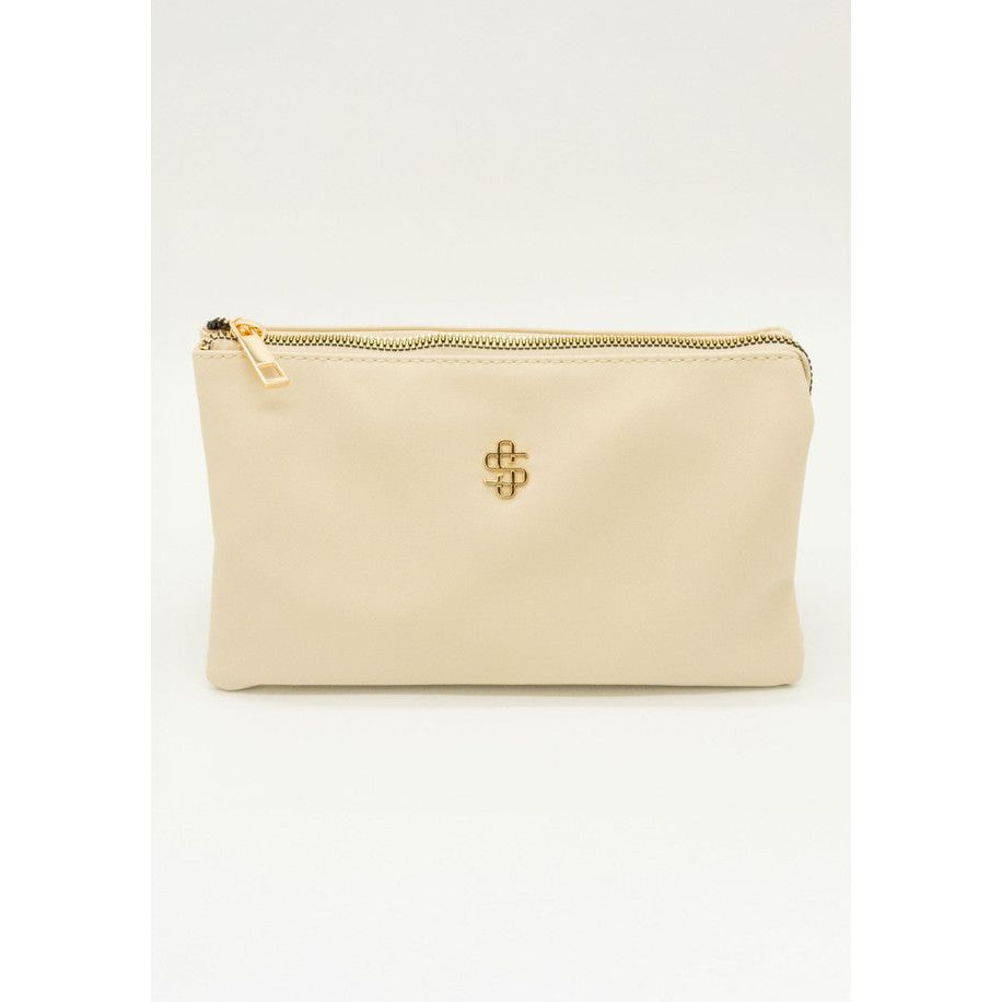 Tuscan Leather Crossbody- Ivory- Simply Southern