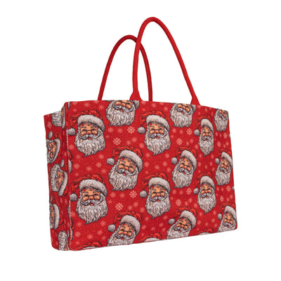 Simply Southern Santa Print Tote Bag