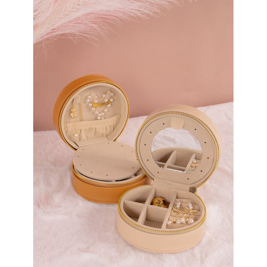 Miami Leather Jewelry Box- Ivory- Simply Southern
