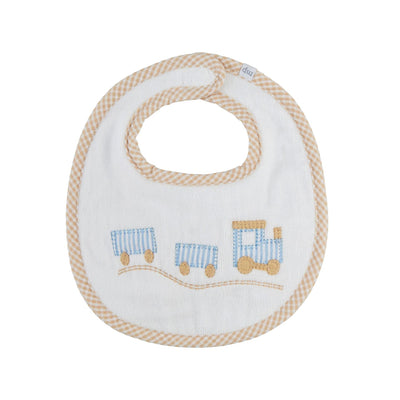Train Applique Terry Bib - Mud Pie