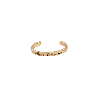 Gold Jesus Loves Me Cuff Bracelet - Mud Pie