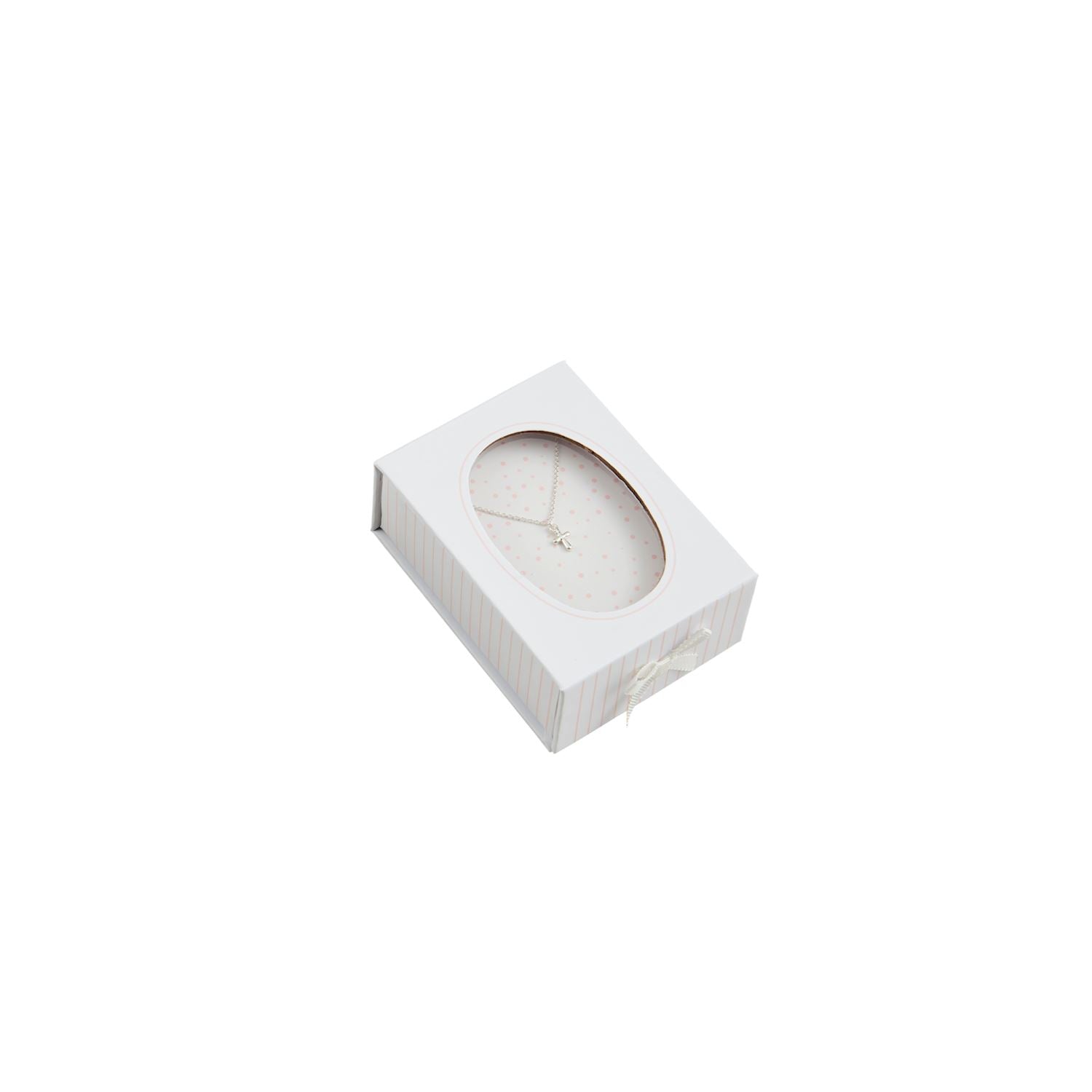 Silver Boxed Cross Necklace - Mud Pie