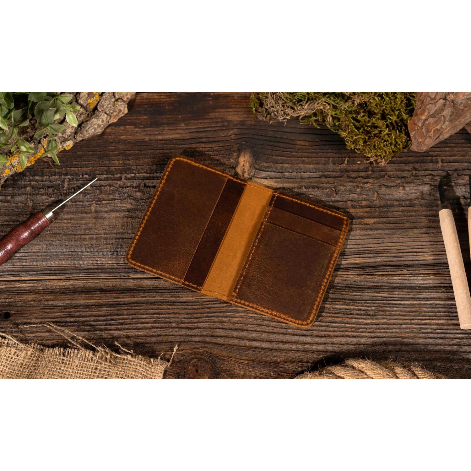 Genuine Leather Wallet, Handmade Wallet