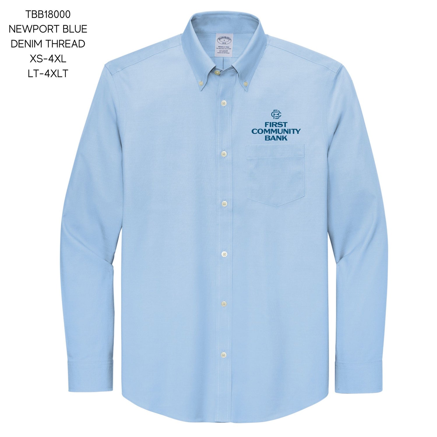 FCB Brooks Brothers Wrinkle-Free Stretch Pinpoint Shirt