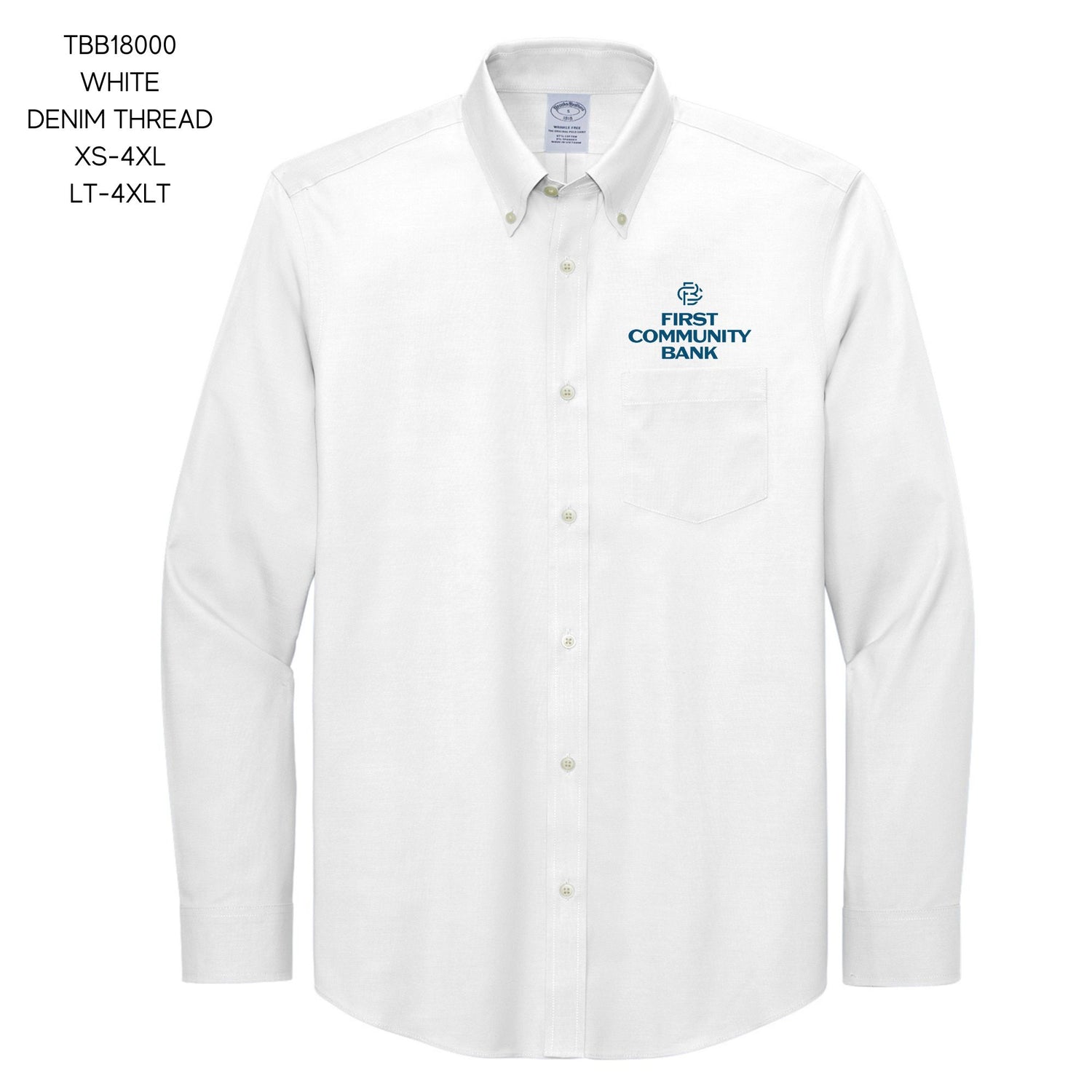 FCB Brooks Brothers Wrinkle-Free Stretch Pinpoint Shirt