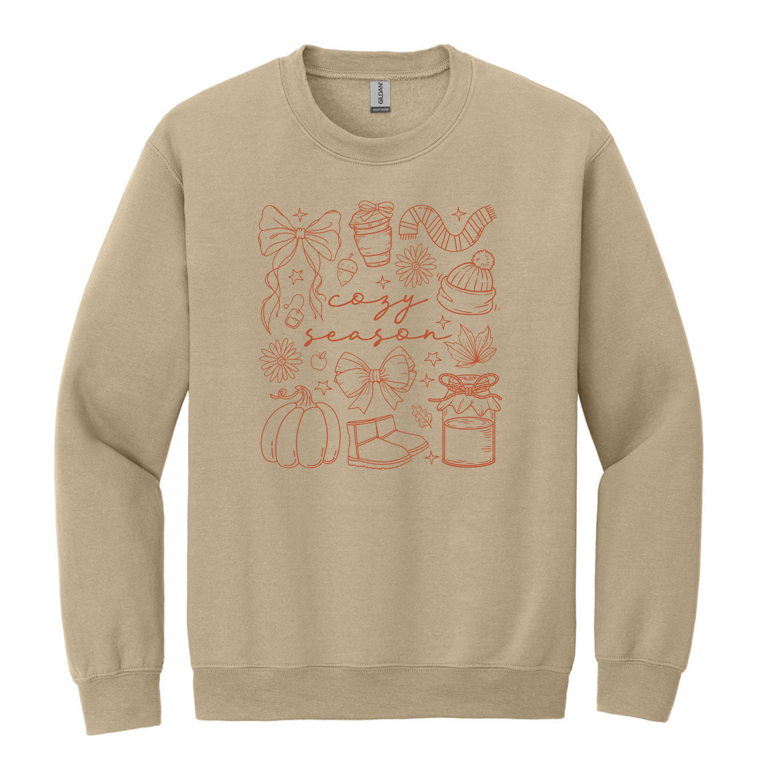 Cute Pumpkin Sweatshirt – Sand | Gildan