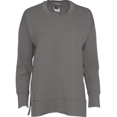 Taupe - Modal Spandex High Low Crewneck