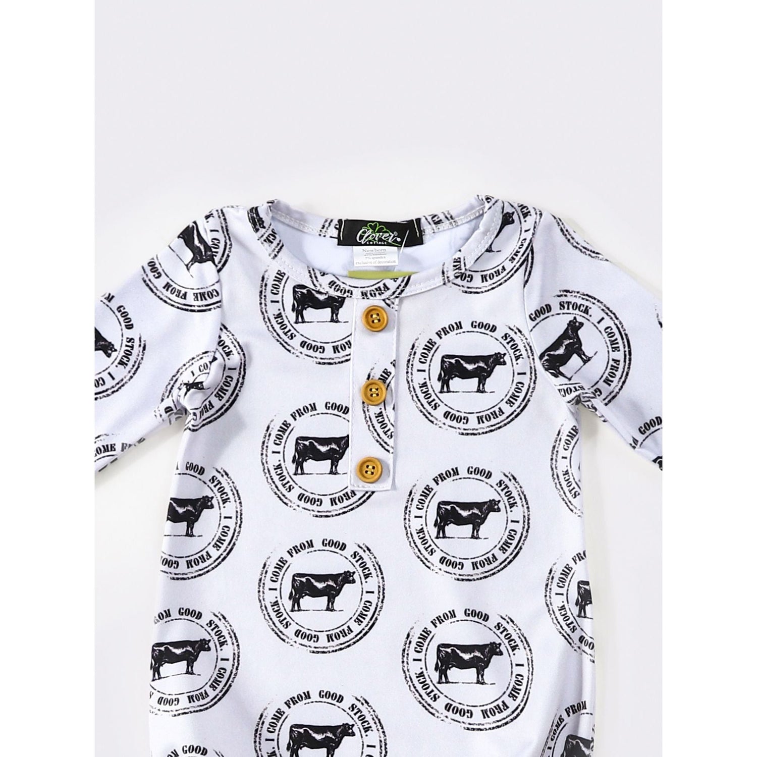 Good Stock Knotted Gown + Hat - Clover Cottage