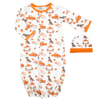Newborn Hound Dog Baby Gown & Hat Set – Vols Pride from Day One - Ishtex