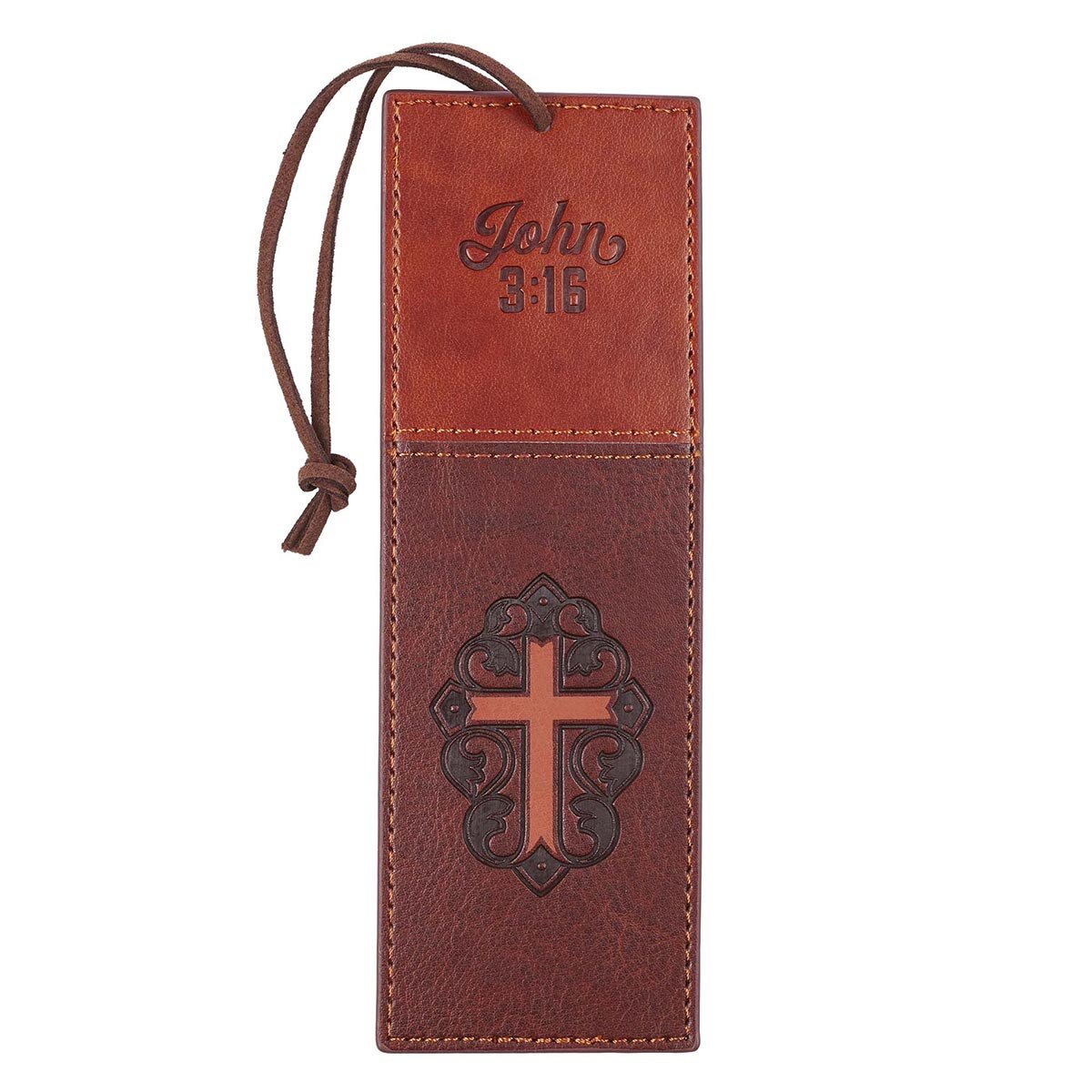 Bookmark - Faux Leather Brown