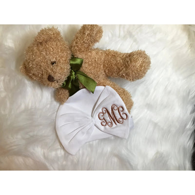 Newborn Big Bow Beanie Hat - Monogrammable