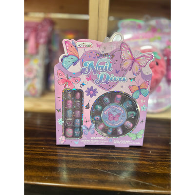 Press on Nails - Butterfly - Hot Focus