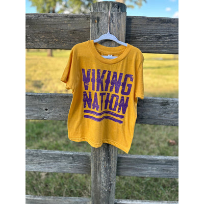 Yellow Tultex with Purple Viking Nation