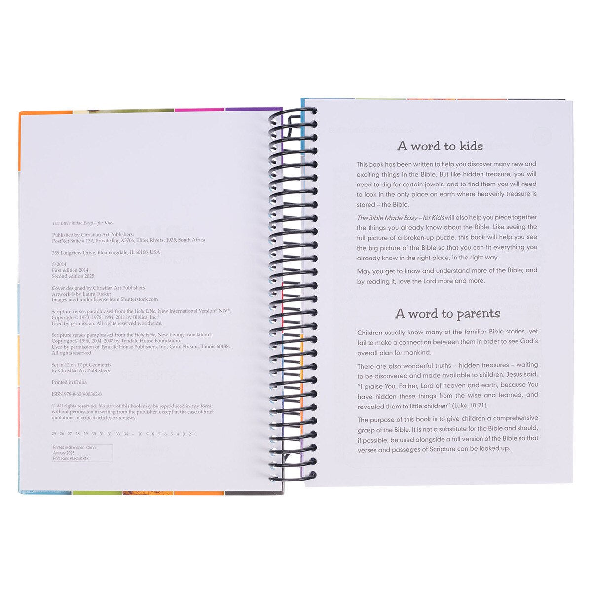 The Bible Made Easy - Spiral Bound Kid Book