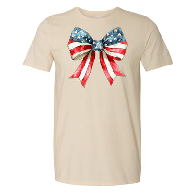 Vintage Red White & Blue Bow - Bella Canvas - Adult Tee