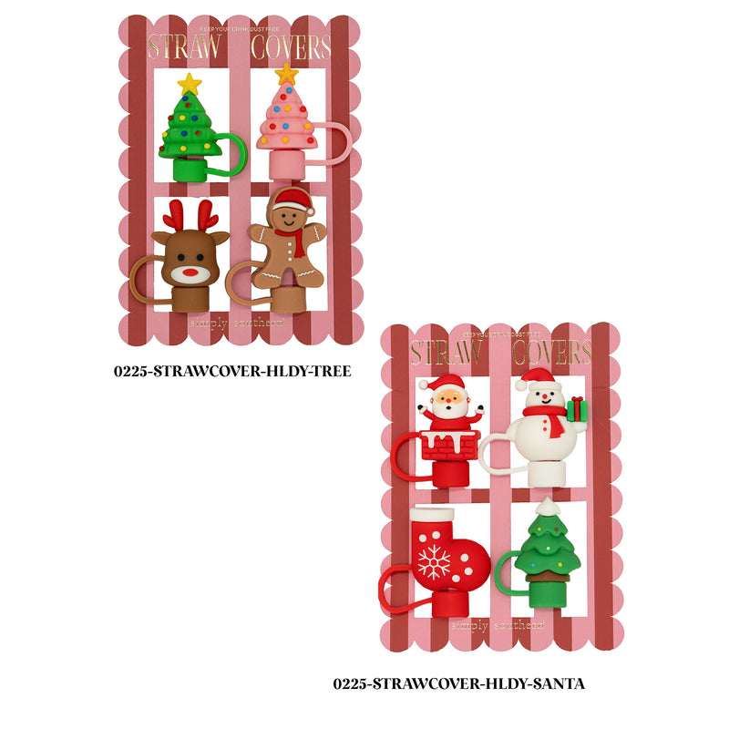 Simply Southern Holiday Straw Cover Set – 4-Pack