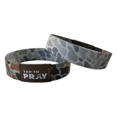 Tap to Pray - Wristband River Rock Camo- Medium