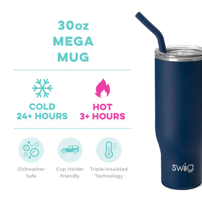 Navy 30oz Mega Mug- Swig Life