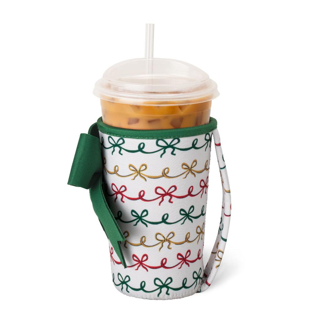 Christmas Bows Iced Cup Coolie- Swig Life Medium