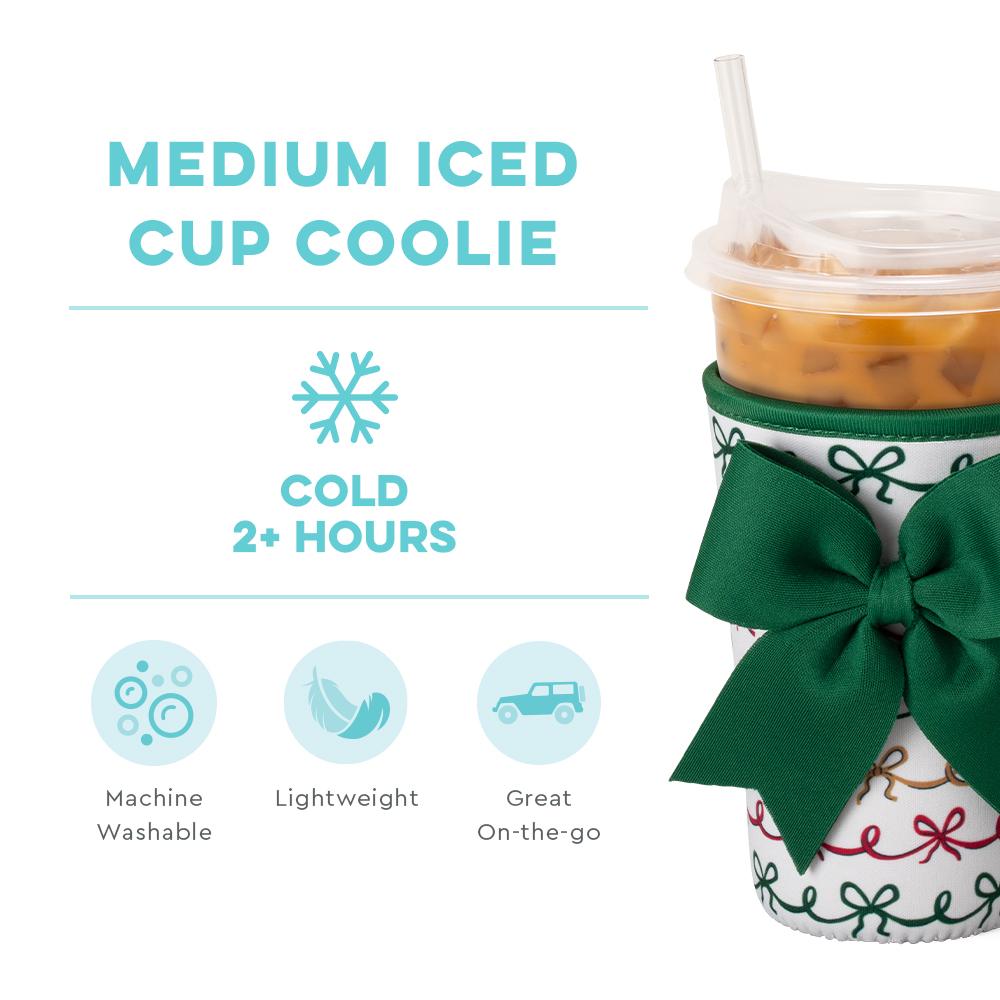 Christmas Bows Iced Cup Coolie- Swig Life Medium