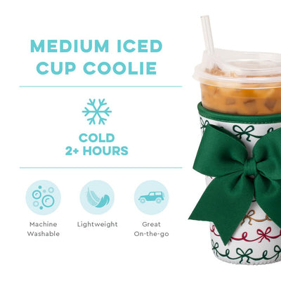 Christmas Bows Iced Cup Coolie- Swig Life Medium