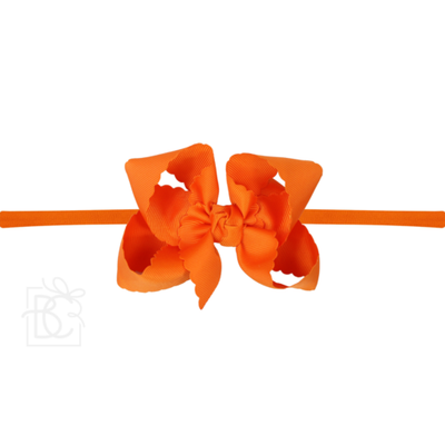 Scalloped Edge Pantyhose Headband - Large