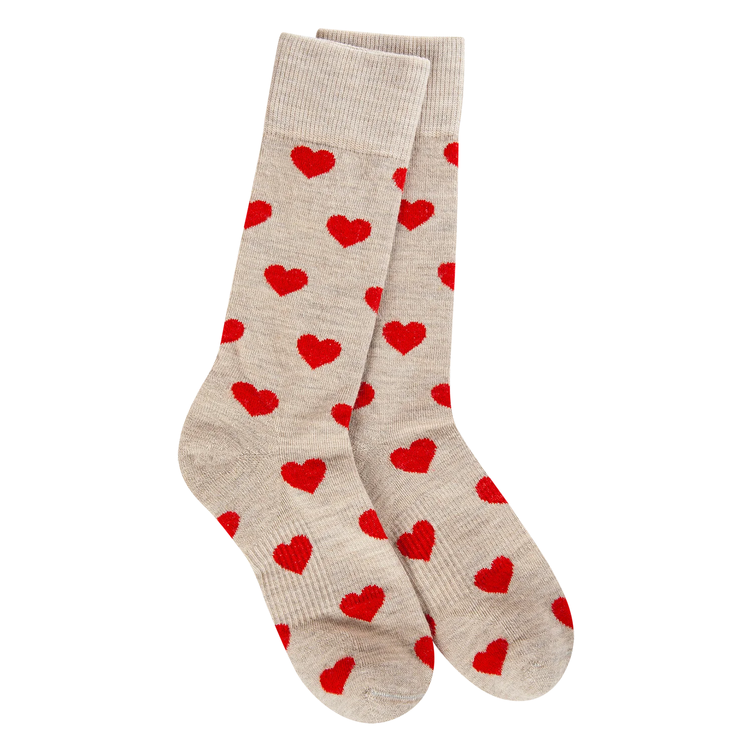 Oatmeal Heart Woods Crew - World's Softest Socks for Women