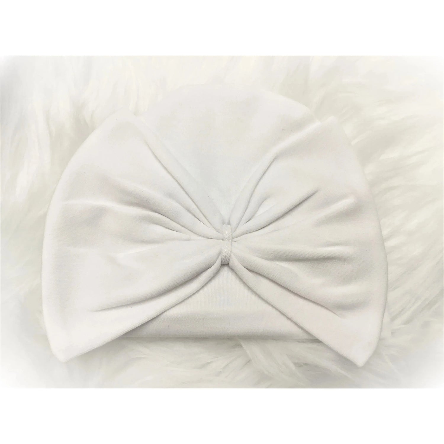 Newborn Big Bow Beanie Hat - Monogrammable