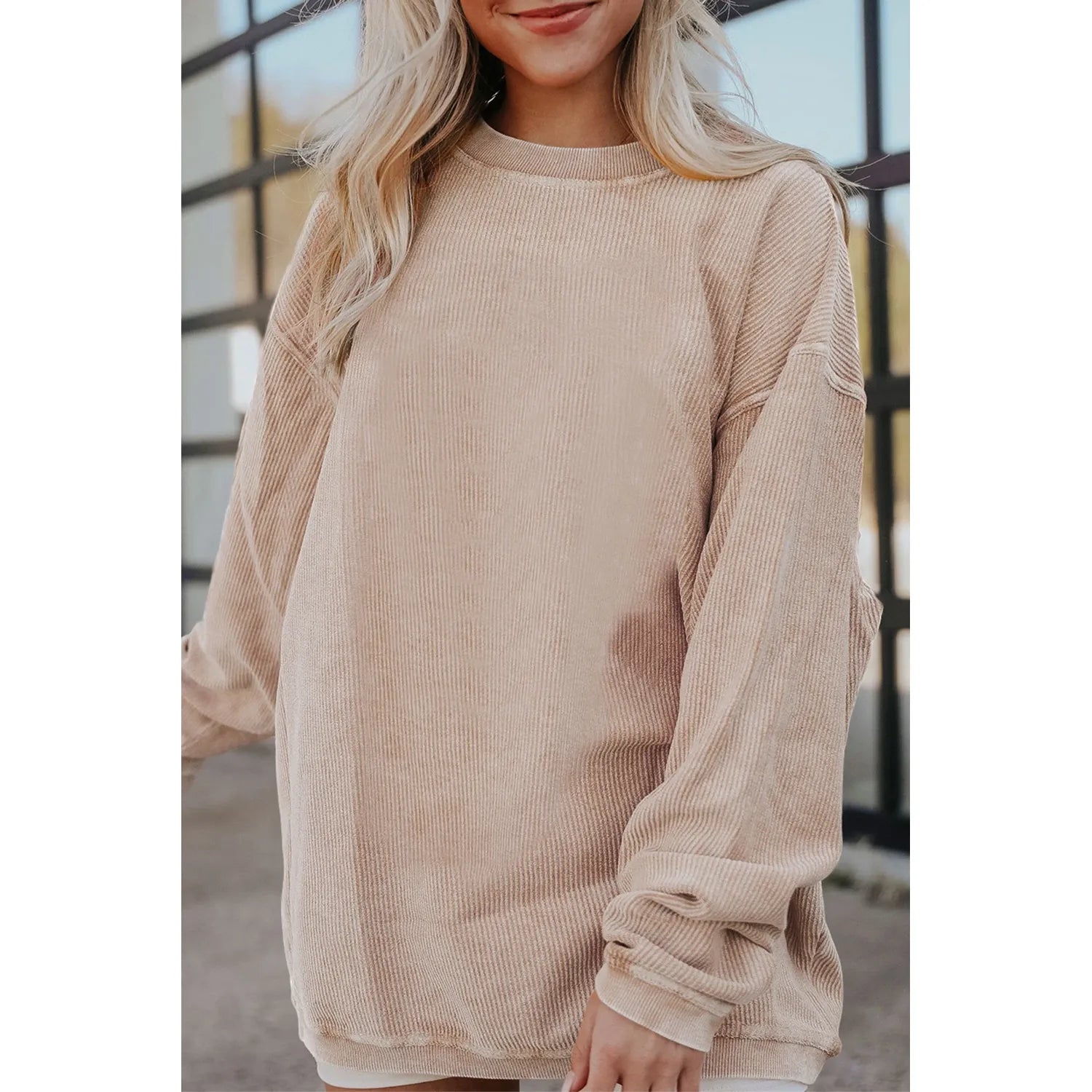 Apricot Version – "Southern Sweetheart Corduroy Sweatshirt"