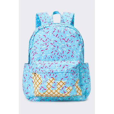 Blue Ice Cream Drip Backpack