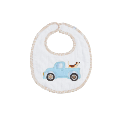 Blue Truck Terry Bib - Mud Pie