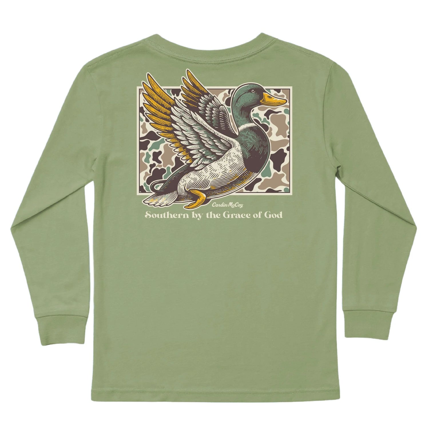 Southern By The Grace of God Duck Camo Long-Sleeve Tee- Cardin McCoy
