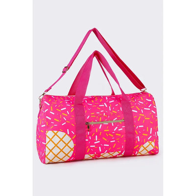Pink Ice Cream Drip Duffle