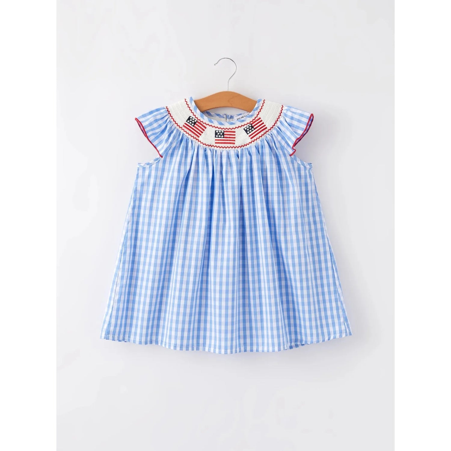 4th Of July Flag Smocked Dress