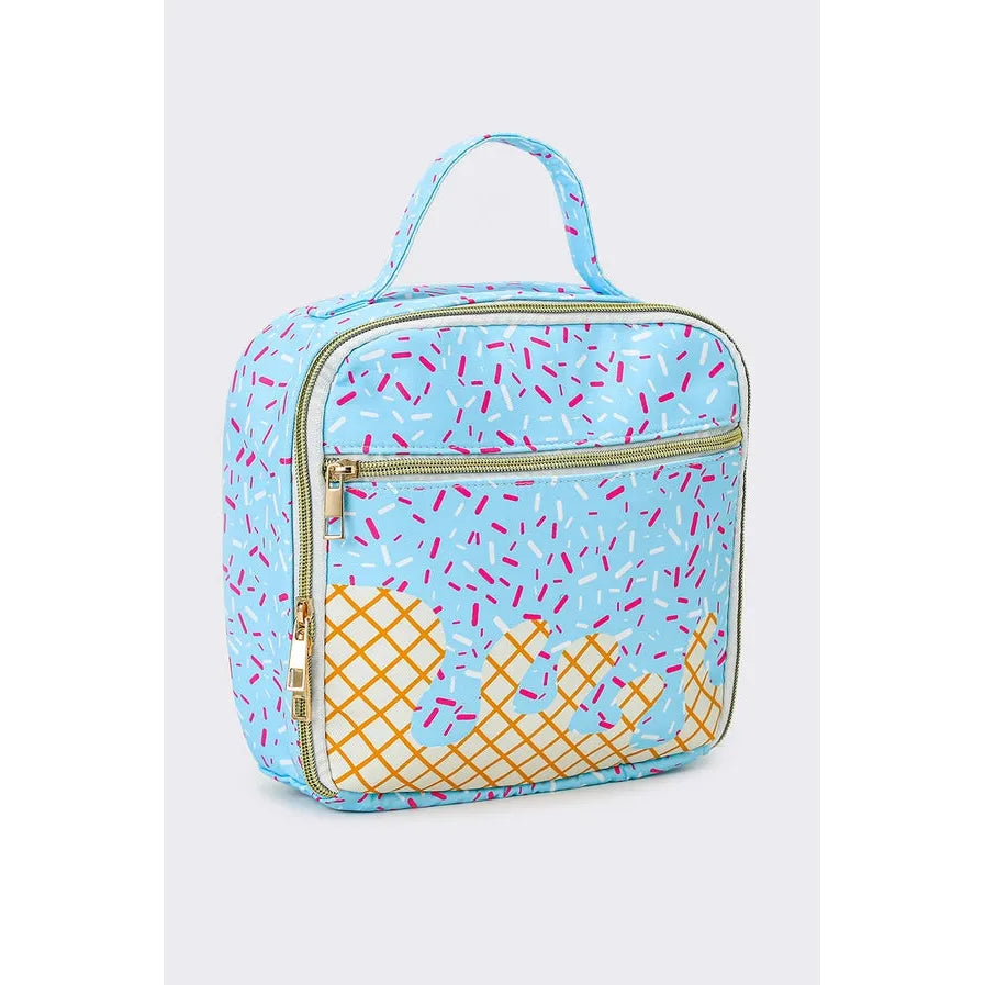 Blue Ice Cream Drip Lunchbox