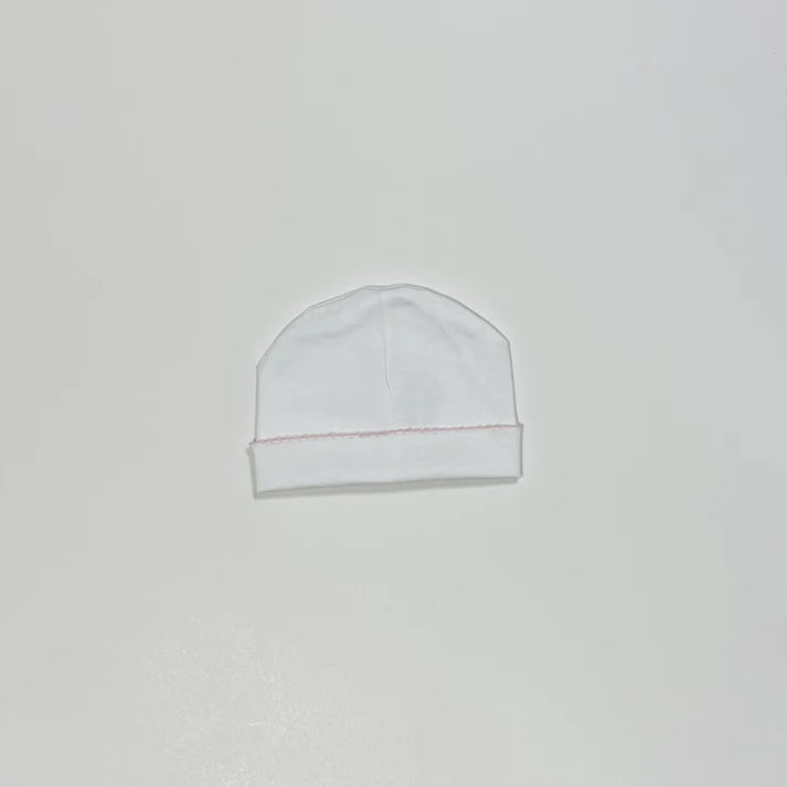 Newborn Picot Trimmed Baby Hat - Monogrammable
