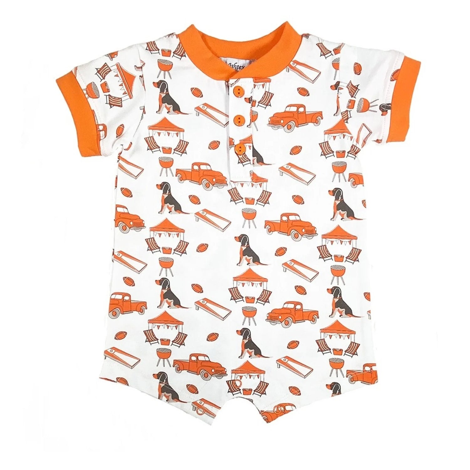 Little Vols Romper – Hound Dog Gameday Style Ishtex