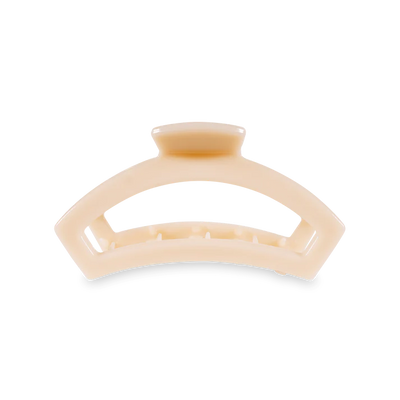 Open Almond Beige Claw Hair Clip - Teleties
