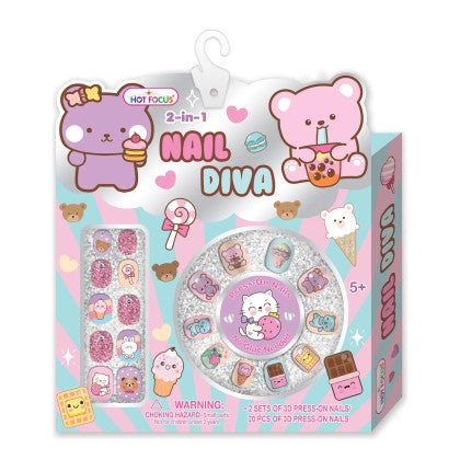 Press on Nails - Nail Diva - Hot Focus