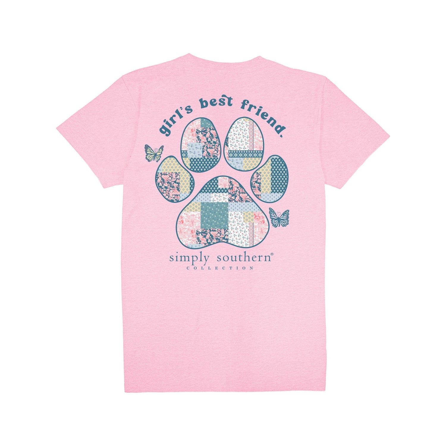 Paw Print "Girls Best Friend" - Graphic Short Sleeve T-Shirt - Simply Southern