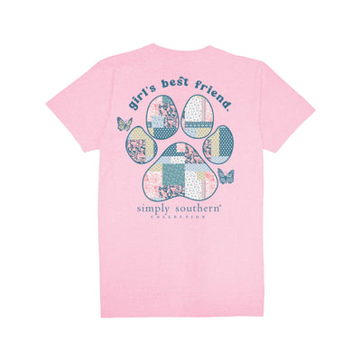 Paw Print "Girls Best Friend" - Graphic Short Sleeve T-Shirt - Simply Southern