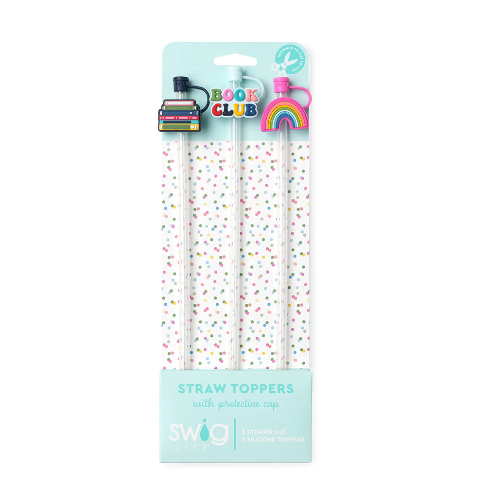 Book Club Straw Topper Set - Swig Life