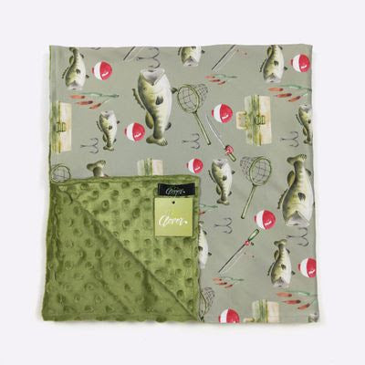 Big Mouth Bass Baby Minky Blanket - Clover Cottage