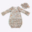 Dizzy Daisy Baby Gown + Bow - Clover Cottage