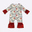 Holly Santa Baby Romper - Clover Cottage